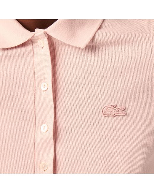 Lacoste Pink L.12.D Slim Fit Stretch Mini Piqué Polo Shirt