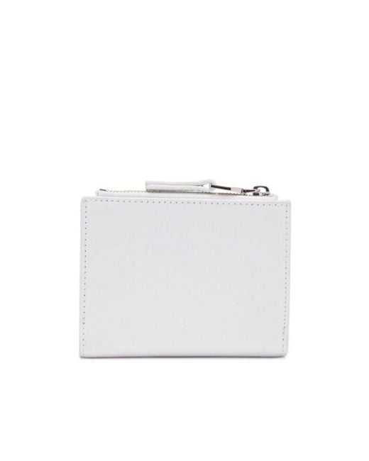 DIESEL 1Dr Zip Li Bi-Fold Wallet in White | Lyst