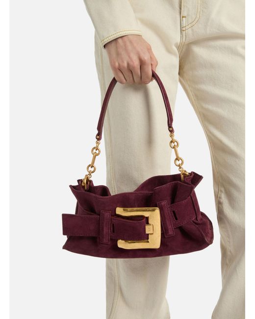 Balmain Purple Anthem Mini Shoulder Bag