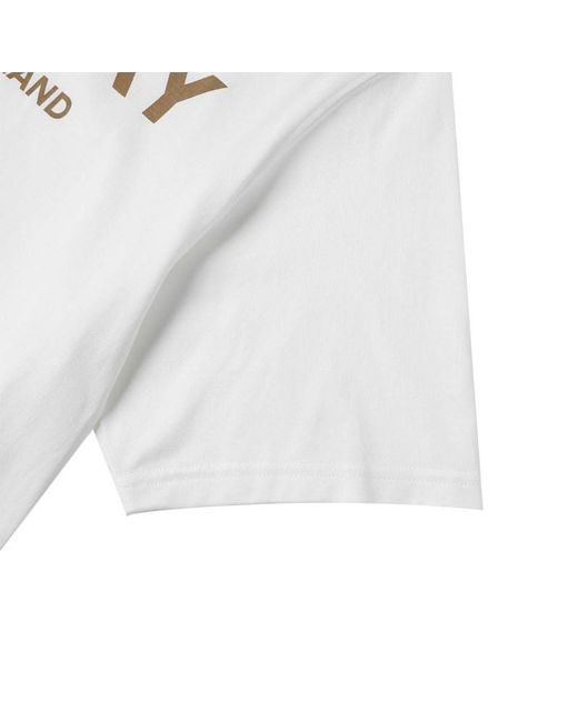 Burberry White Logo Cotton T-Shirt for men
