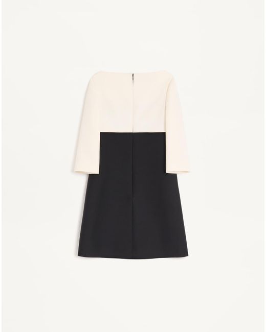 Valentino Black Bow Detailed Three-Quarter-Sleeved Mini Dress
