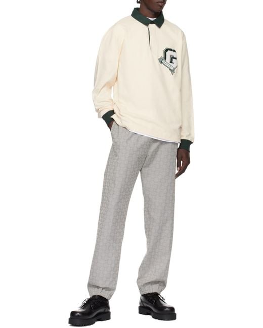 Givenchy White Logo Printed Collared Sweater for men