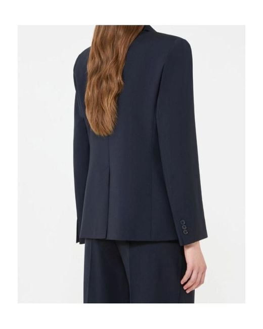 Weekend by Maxmara Blue Wkdlamine Single-Breasted Blazer