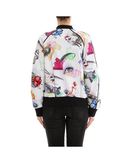 KENZO White Pattern Printed Baseball Jacket