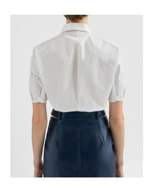 Jil Sander White Technical Faille Shirt