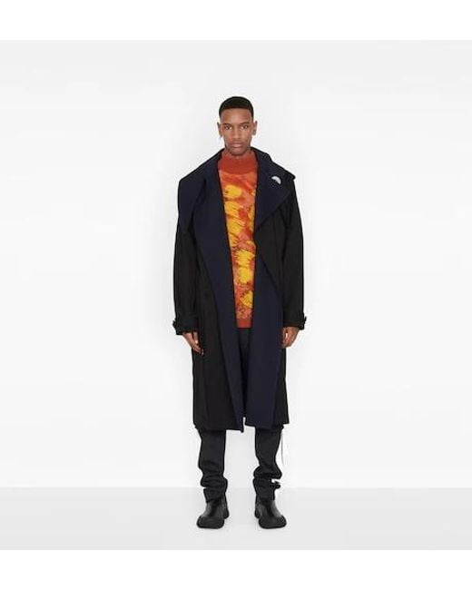 Dior Blue Double-Breasted Windbreaker for men