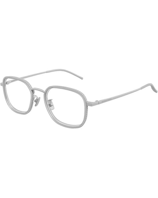 Bottega Veneta White Eyewear Square Frame Glasses for men
