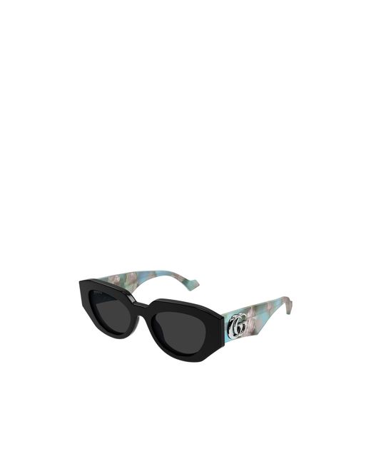 Gucci White Eyewear Geometric Frame Sunglasses