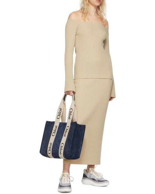 Chloé Blue Chloé Lower-Impact Mesh Nama Sneakers