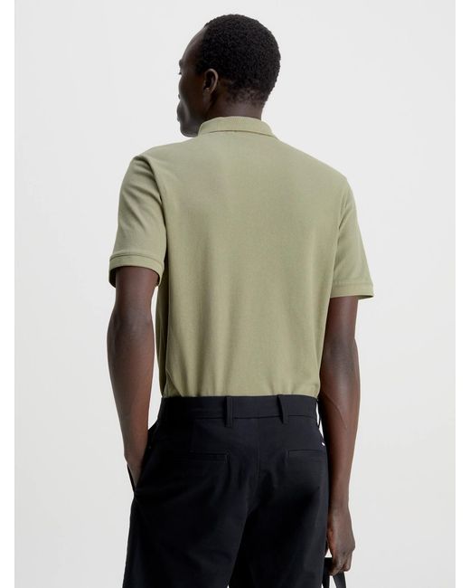 Calvin Klein Green Short-Sleeved Polo Shirt for men