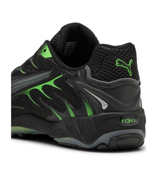 PUMA Black Inhale Colour Shifting Lace-Up Sneakers for men