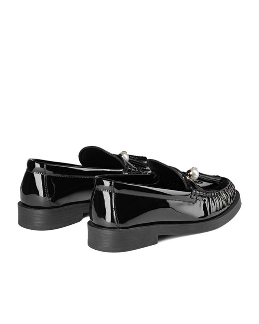 Jimmy Choo Black Round-Toe Flat Shoes