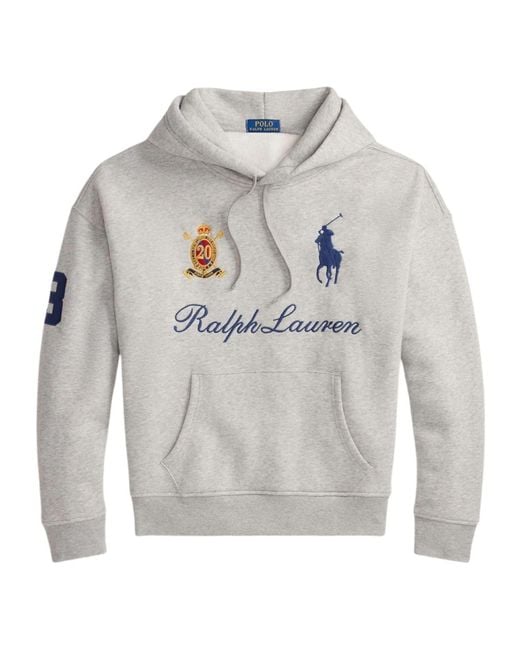 Polo Ralph Lauren Gray Logo-Embroidered Hoodie for men