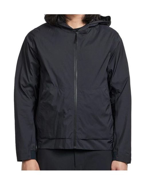 Veilance Black Hooded Ripstop Jacket for men