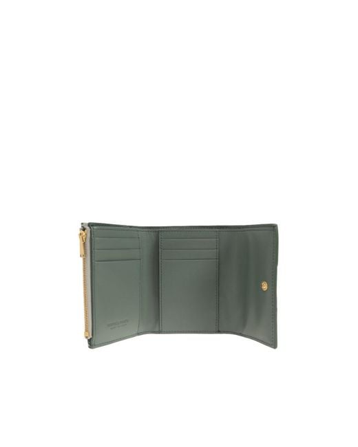 Bottega Veneta Gray Cassette Tri-Fold Zip Wallet
