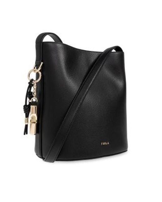 Furla Black Logo Shoulder Bag