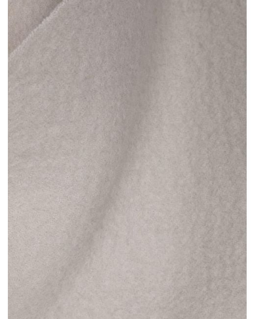 Rick Owens Gray Fine-Knit Virgin Wool Cowl Scarf