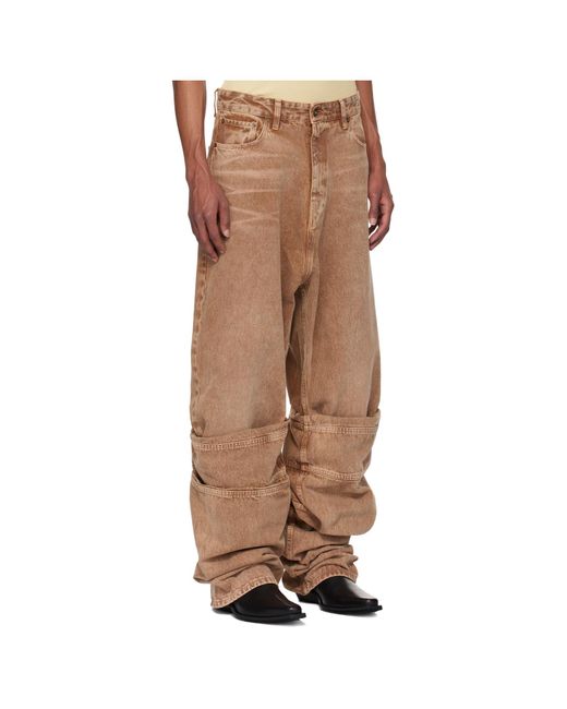 Y. Project Brown Belt-Loop Jeans for men