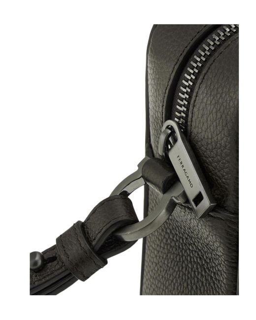 Ferragamo Black Ferragamo Monogram Shoulder Bag for men