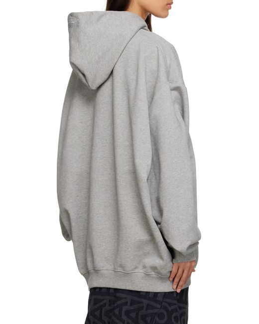 Vetements White Inside-Out Logo Embroidered Hoodie for men