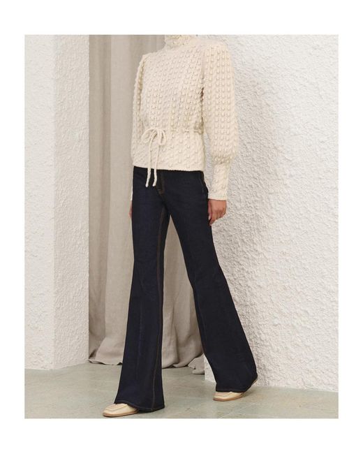 Zimmermann Natural Long-Sleeved Sweater
