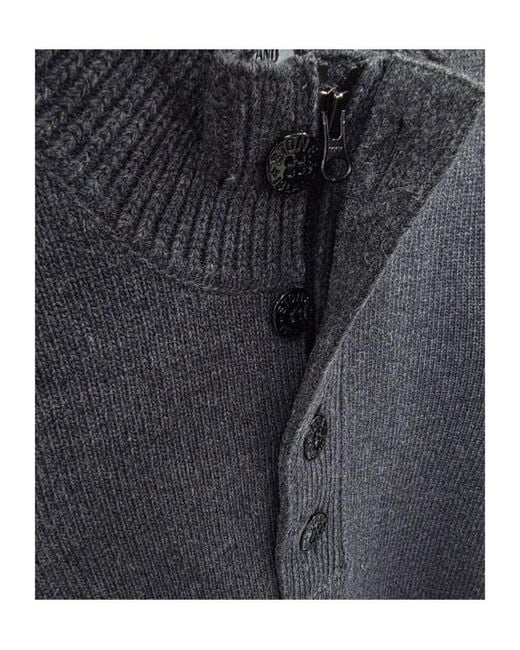 Stone Island Gray Regular-Fit Half-Zip Jumper for men