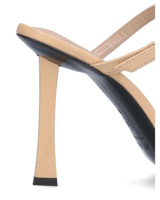 By Far Natural Open Toe Slip-On Sandals
