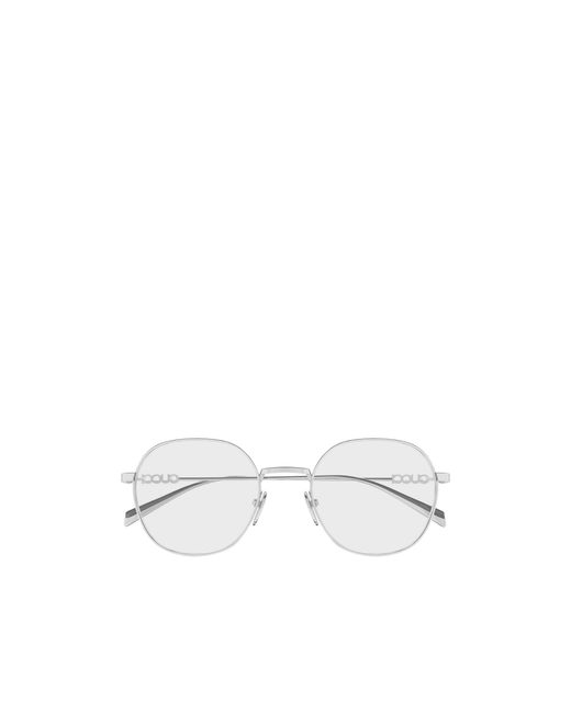 Gucci White Eyewear Round Frame Glasses