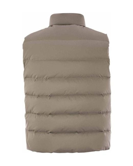 Fay Brown Quilted Gilet for men