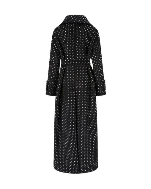 Pinko Black Embellished Belted Coat