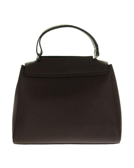 Orciani Black Sveva Soft Medium Shoulder Bag