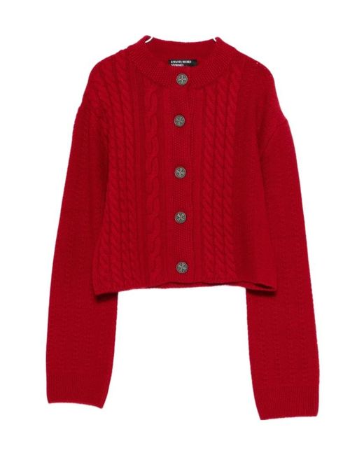 Enfants Riches Deprimes Red Cropped Cardigan