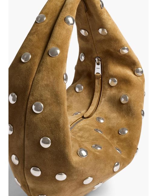 Khaite Metallic Olivia Studded Medium Hobo Bag
