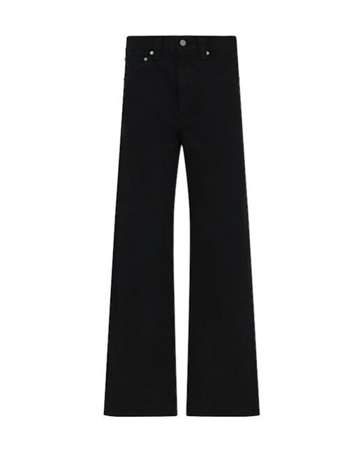 Khaite Black Bonnie Denim Straight Jeans