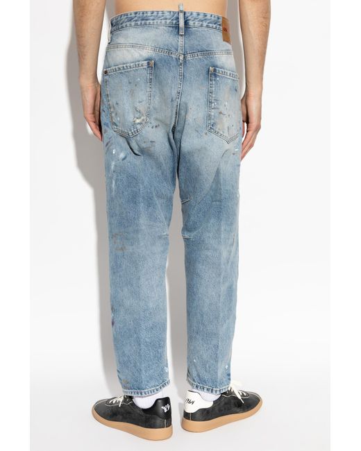 DSquared² Blue Kawaii Patchwork Jeans for men