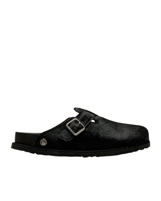 Birkenstock Black Boston Pony Hair Sandals