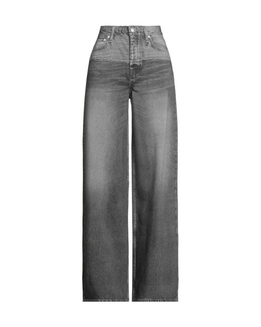 Rag & Bone Gray Solid Color Loose Straight Leg Pants