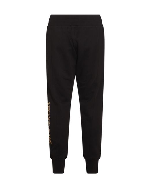 Versace Jeans Black Couture Logo Jogger Pants for men