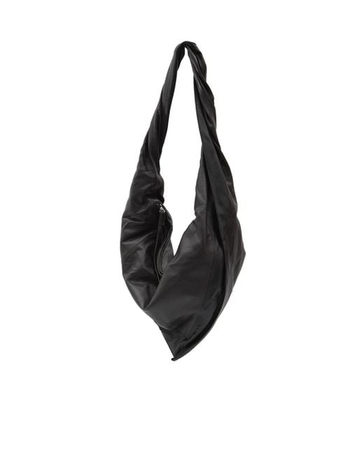 Lemaire Black Scarf Twisted-Strapped Triangular Shoulder Bag