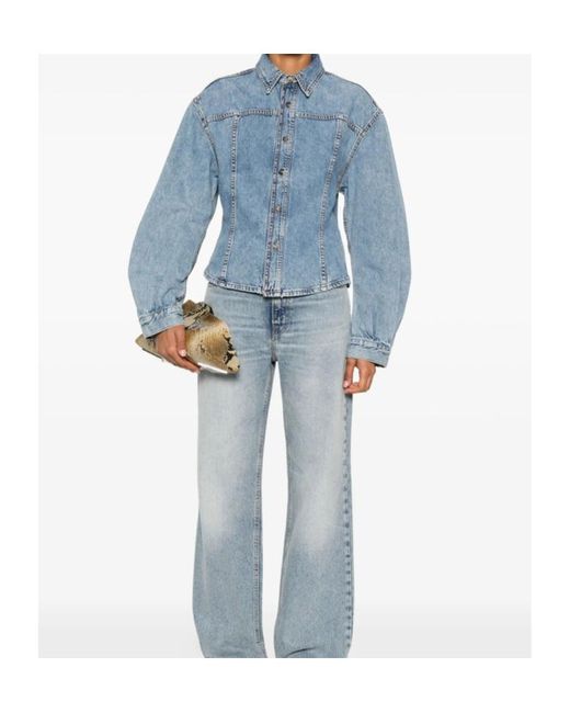 Haikure Blue Button-Up Denim Jacket