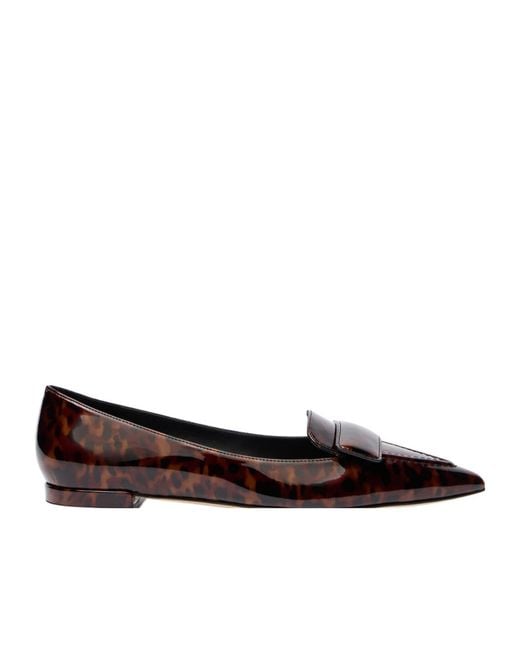 Stuart Weitzman Brown Sovinnie Flat