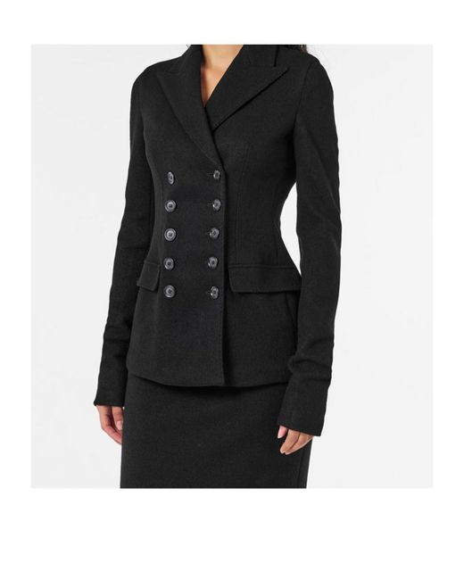 Dolce & Gabbana Black Structured Single-Breasted Blazer