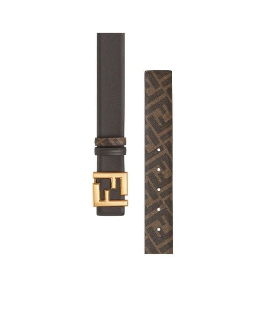 Fendi White Ff Squared Reversible Belt for men