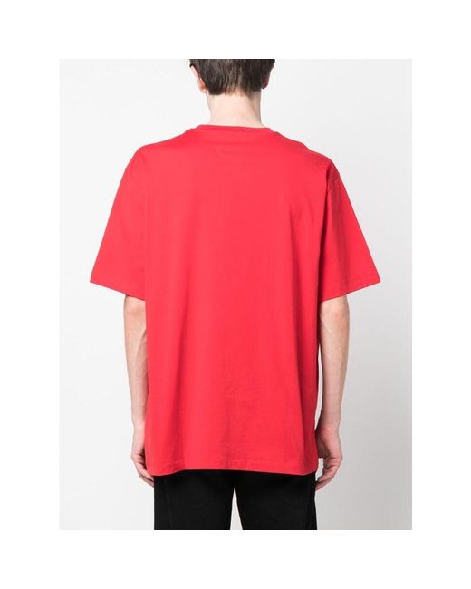 Ferrari Red Sporty Jersey T-Shirt With Logo for men