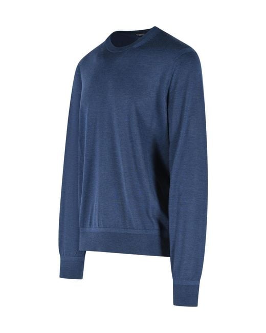 Tom Ford Blue Crew-Neck Sweater for men