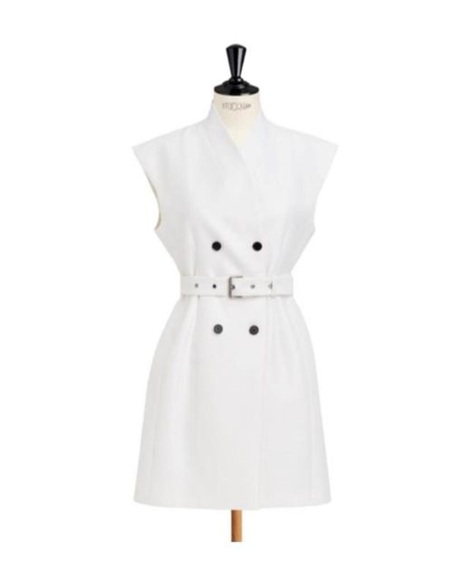 Dior White Short Blazer Dress