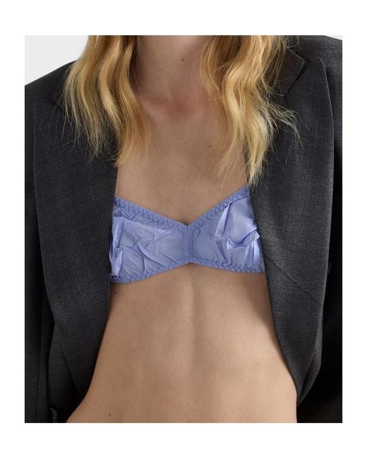 Prada Blue Taffeta Bra