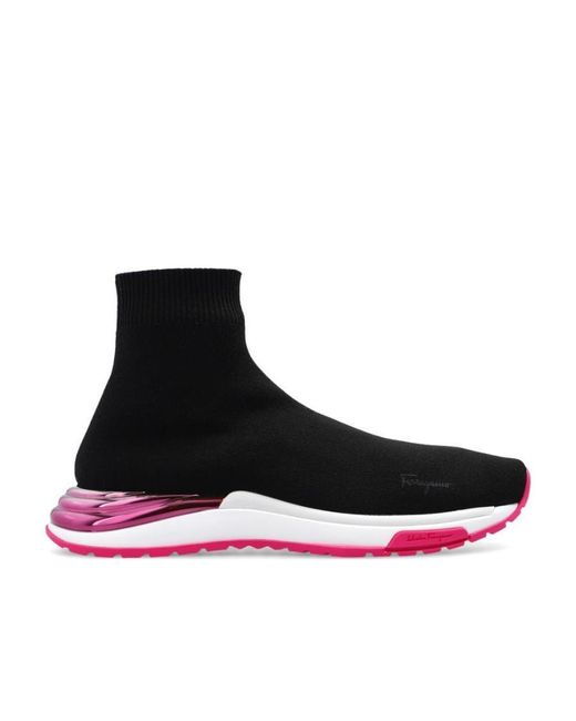 Ferragamo Black Ninette Sock Trainers