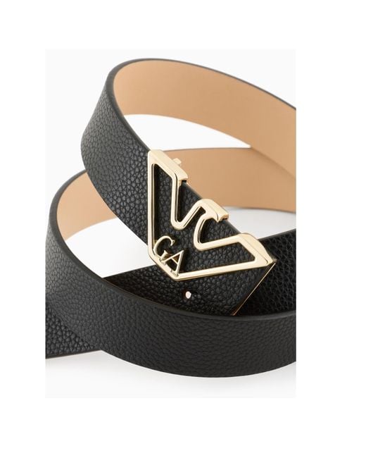 Emporio Armani White Leather Belt