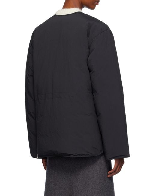 Jil Sander Black Curved Hem Down Jacket